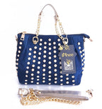 Cowgirl Diamond-studded Denim Messenger Handbag