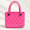 Everyday Small EVA Tote – Haute Pink | Waterproof, Lightweight, Bold Mini Tote Bag