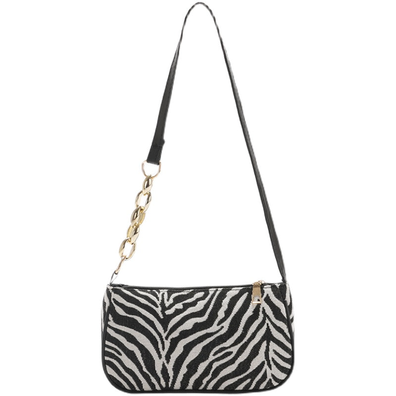 Zebra Print Canvas Bag