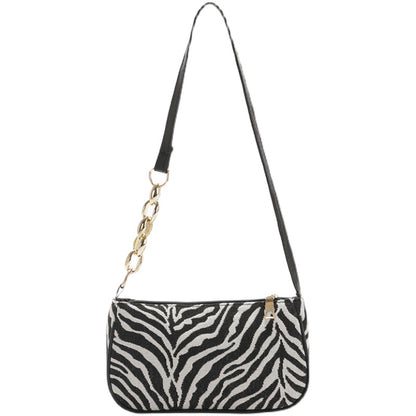 Zebra Print Canvas Bag