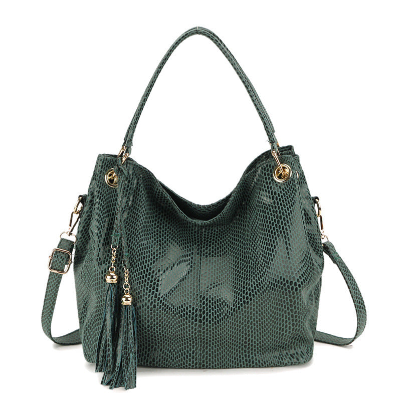 New Snake Pattern Shoulder Slung Women's Handbag