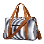 Women's Canvas Striped Travel Bag