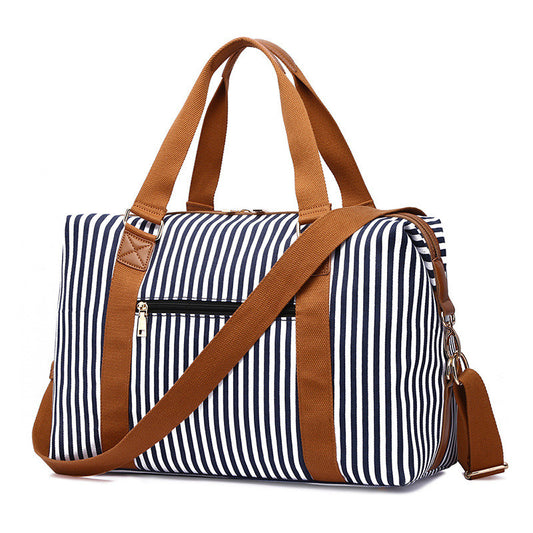 Women's Canvas Striped Travel Bag