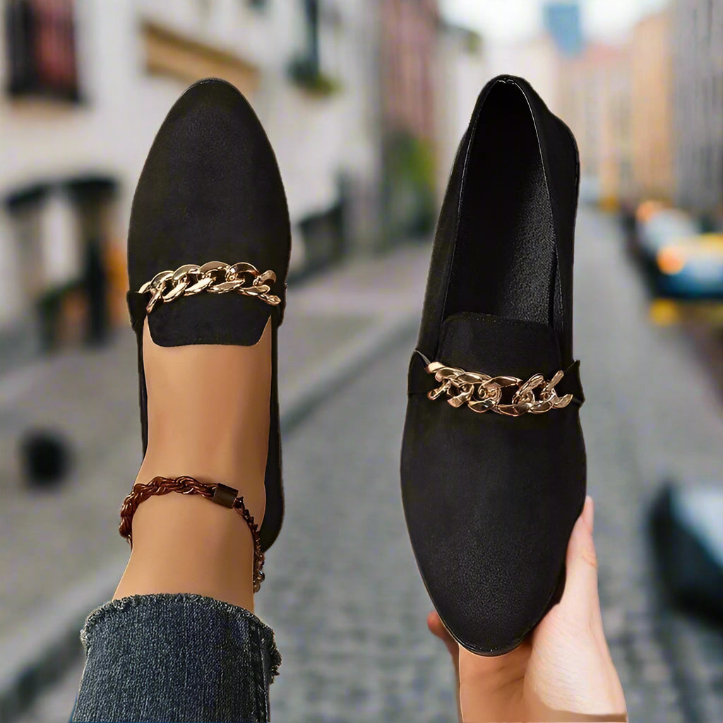 Women’s Pointed Toe Chunky Heel Shoes