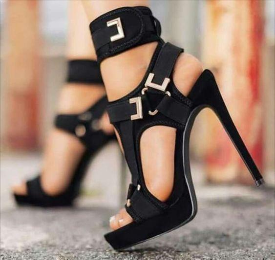 Buckle Super High Stiletto Heel