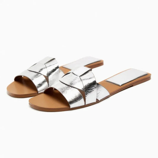 Metallic Flat Slippers