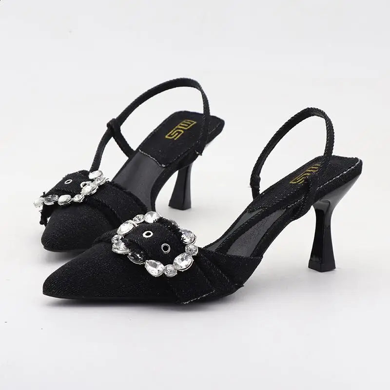 Big Buckle Band High-heel Shoes