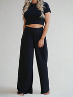 Loungewear Top and Pocketed Pants Set