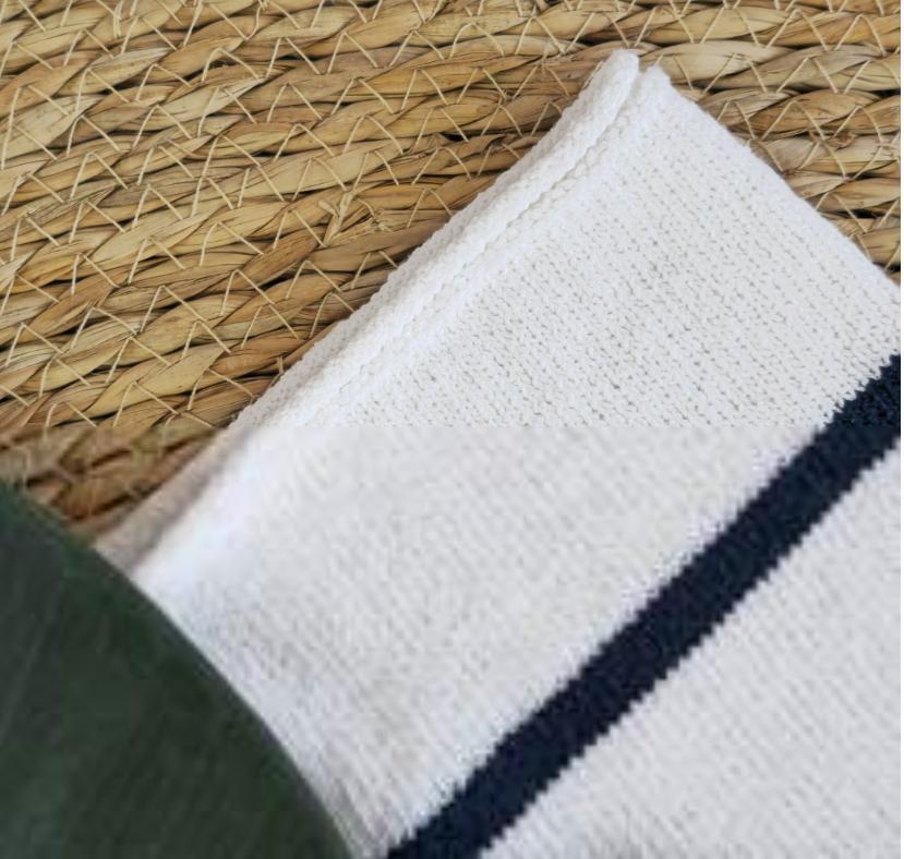 Women’s Knit Button Cardigan with Striped Short Sleeves