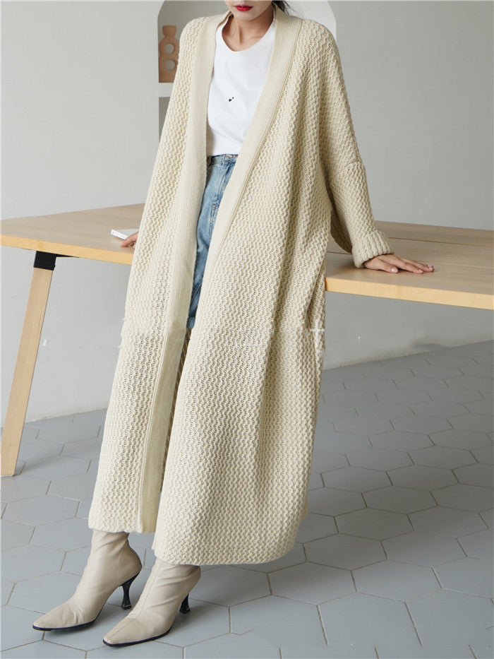 Thick Knitted Oversize Long Sweater Cardigan Coat