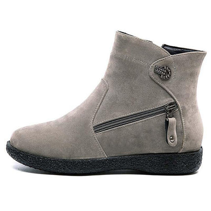 Warm Flock Ankle Boots