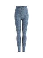 Faux Denim Zip-Fly Leggings
