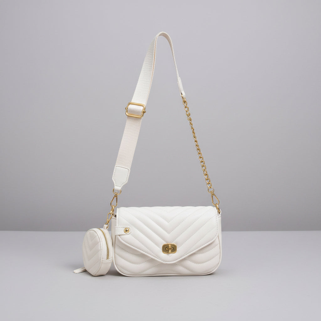 Chevron messenger Shoulder Bag
