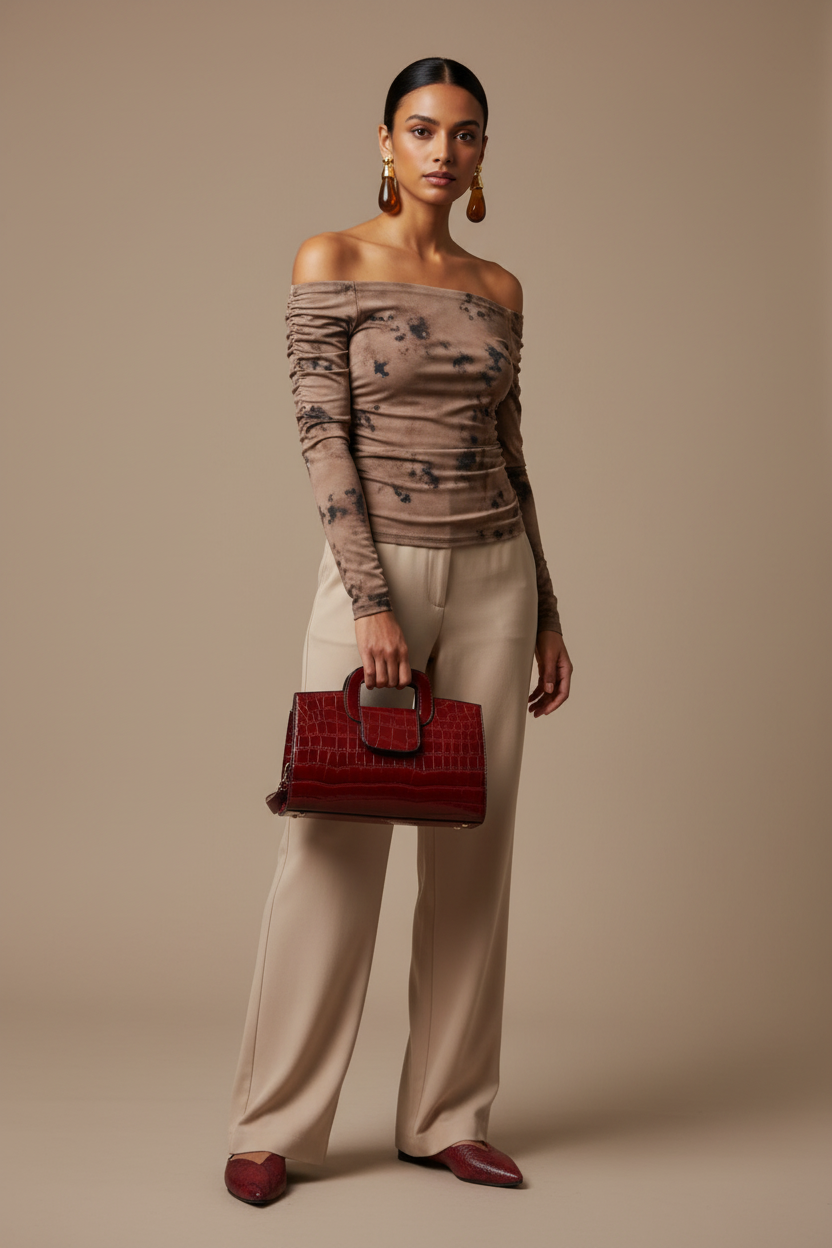 Luxury editorial outfit campaign