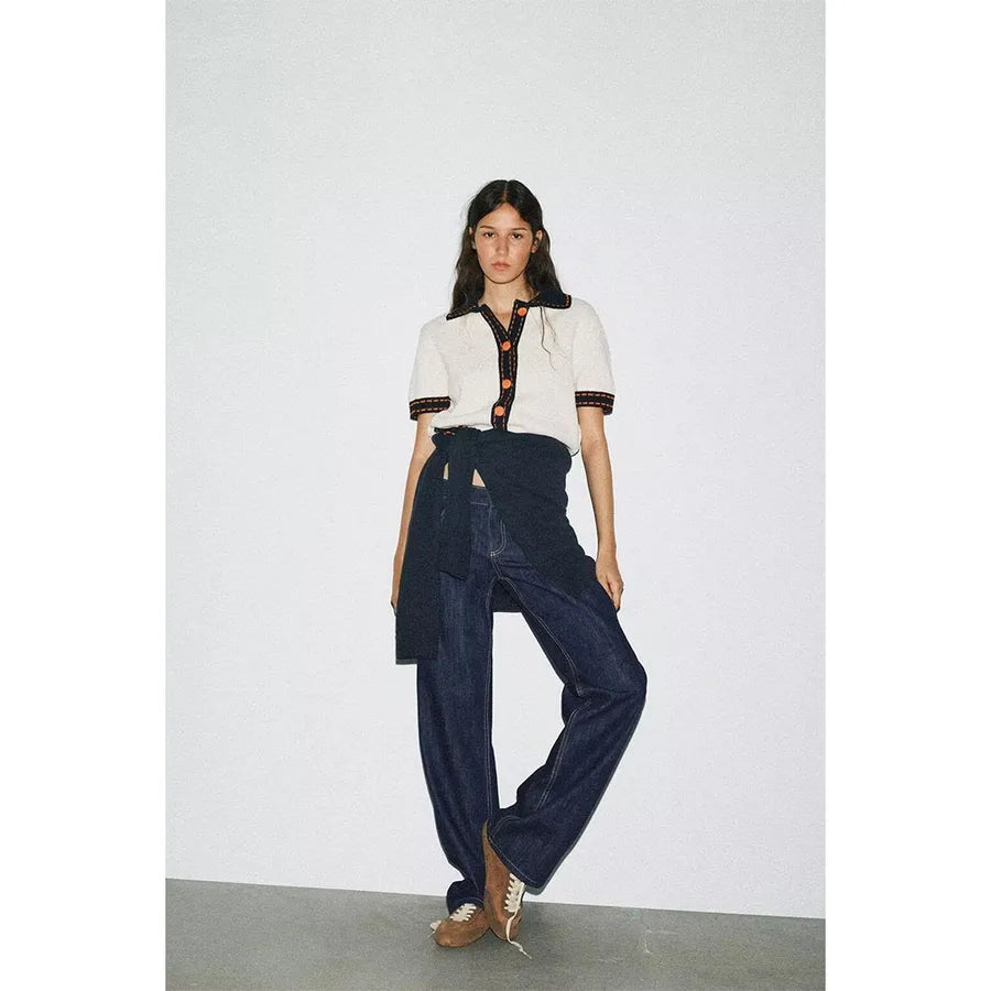 Color Block Classic Knitted Top