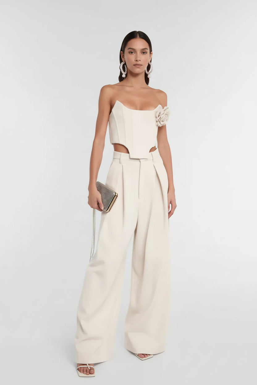 Solara Strapless Two-Piece Pants Set