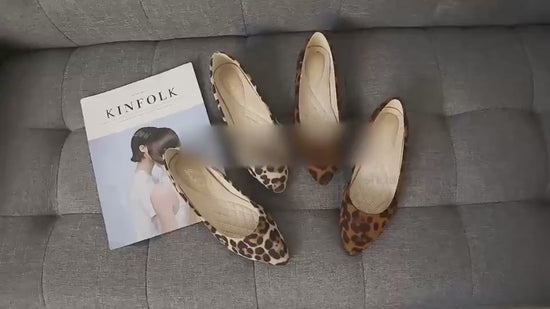 Leopard-print pointed toe flats  Product Price: