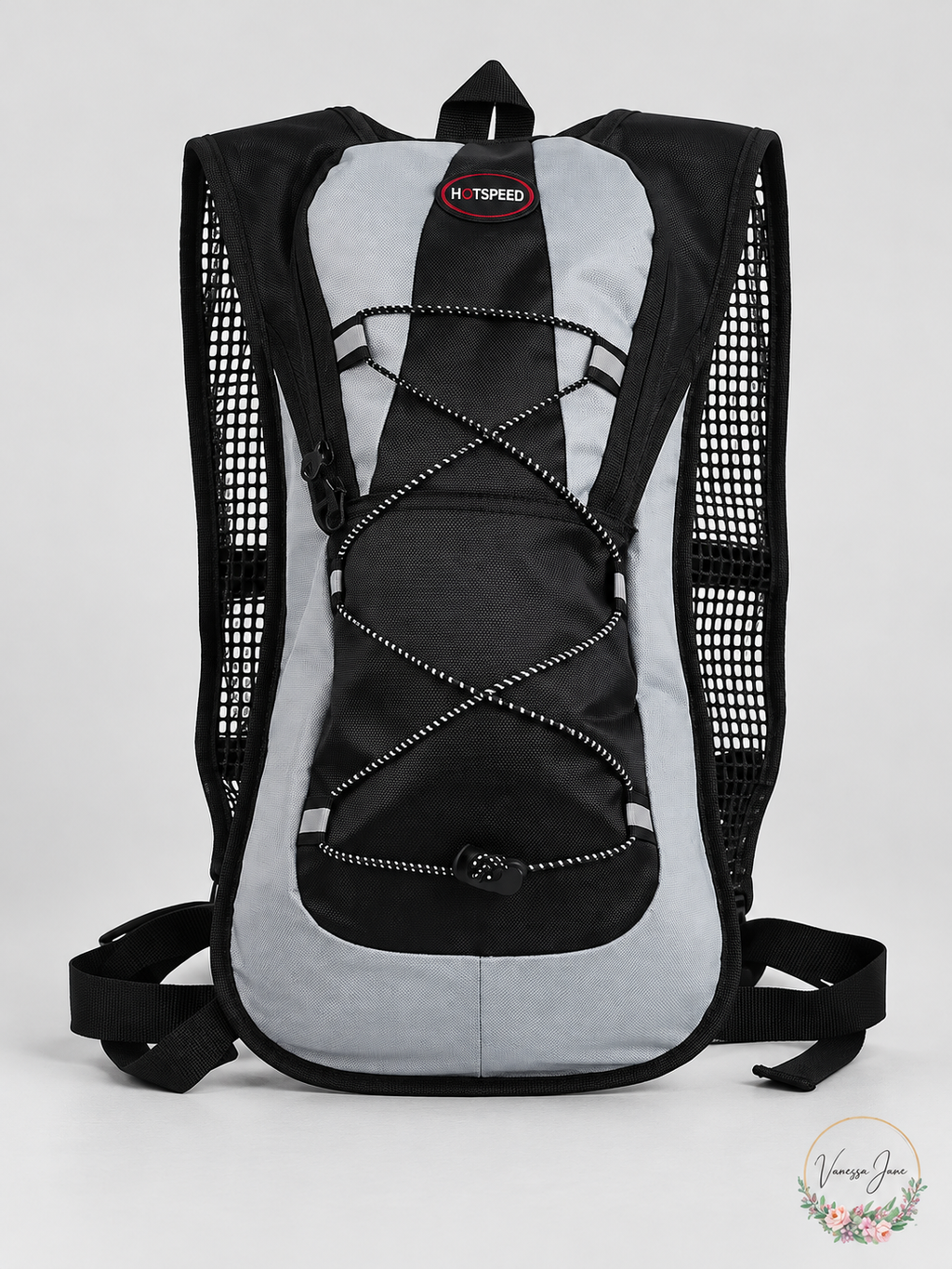 Hotspeed 5L Slim Cycling Backpack with Front Bungee Cord Black or Red