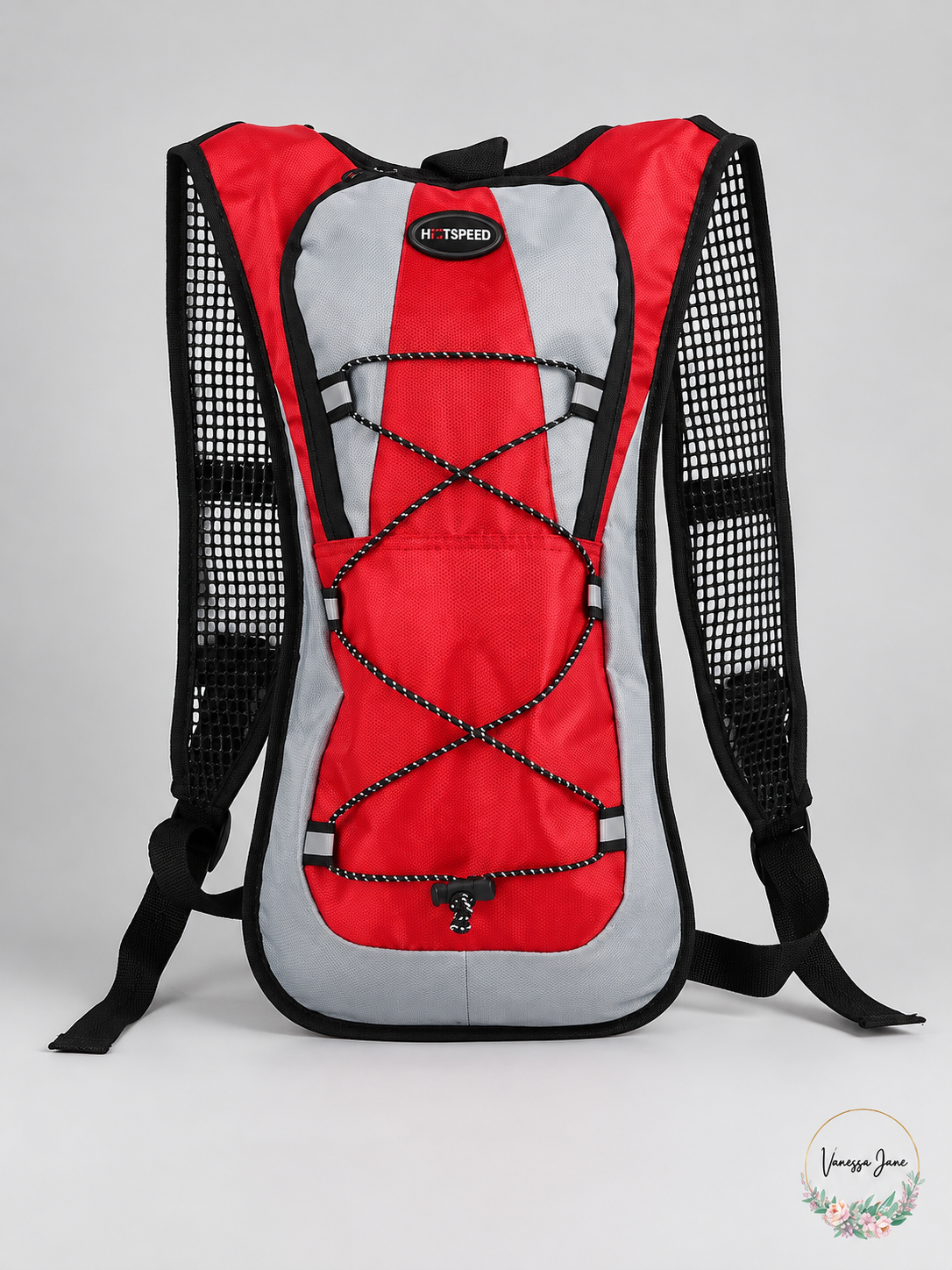 Hotspeed 5L Slim Cycling Backpack with Front Bungee Cord Black or Red