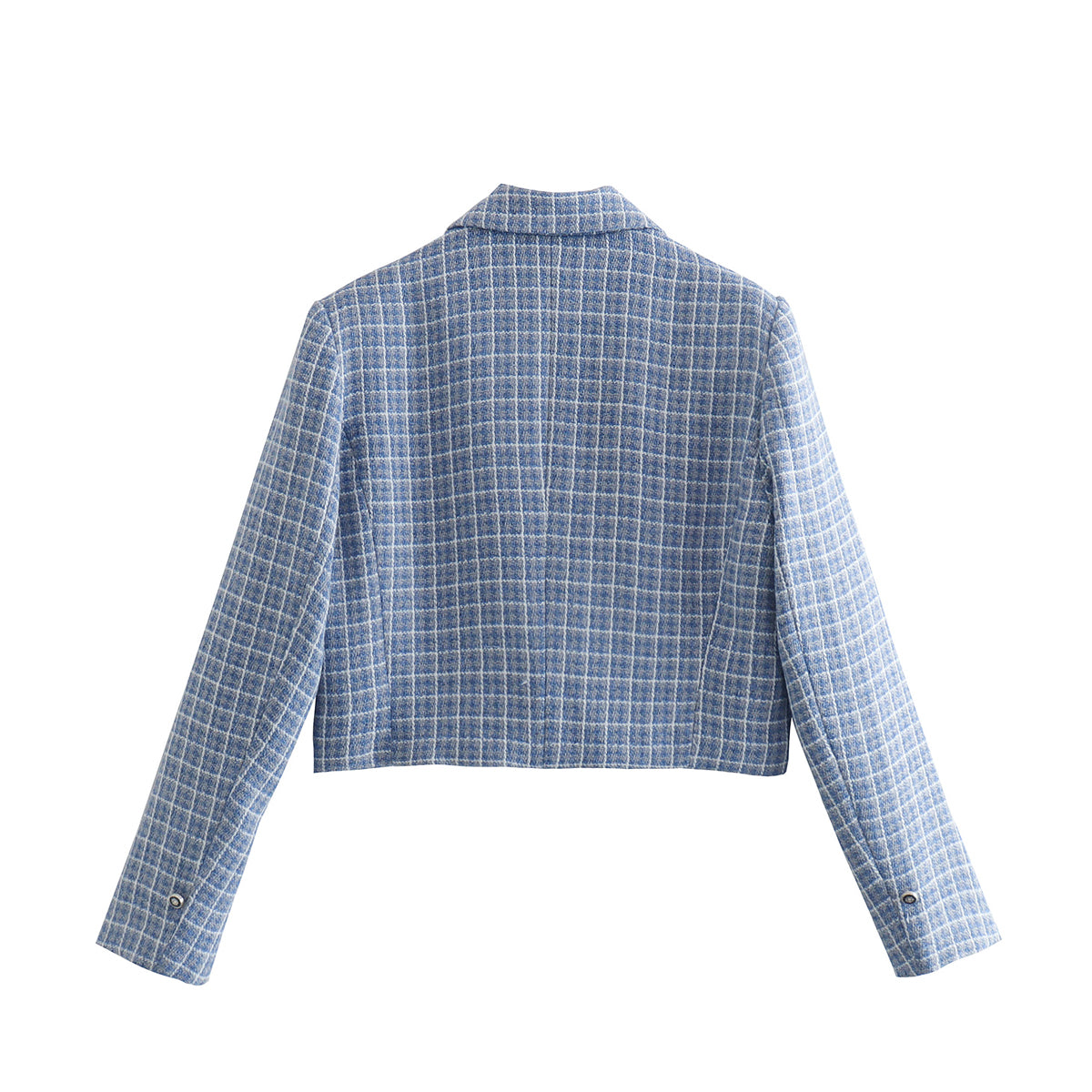 Slim-Fit Tailored Plaid Blazer