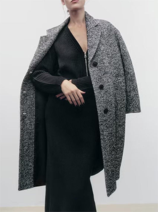 Woolen Padded Trench Coat