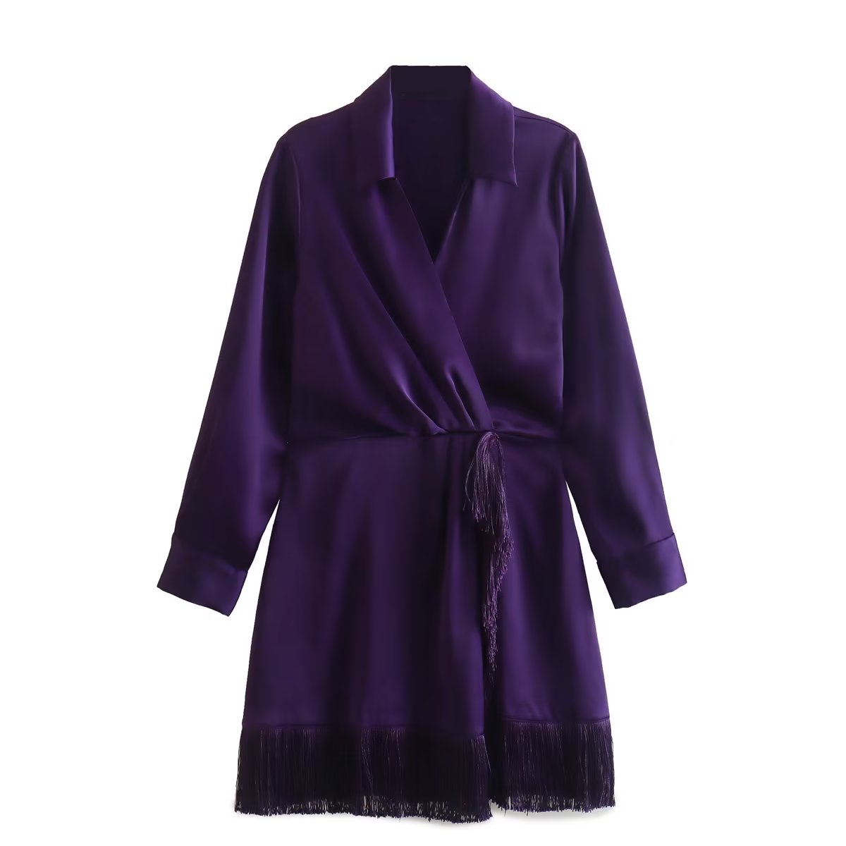 Women Purple Wrap Dress