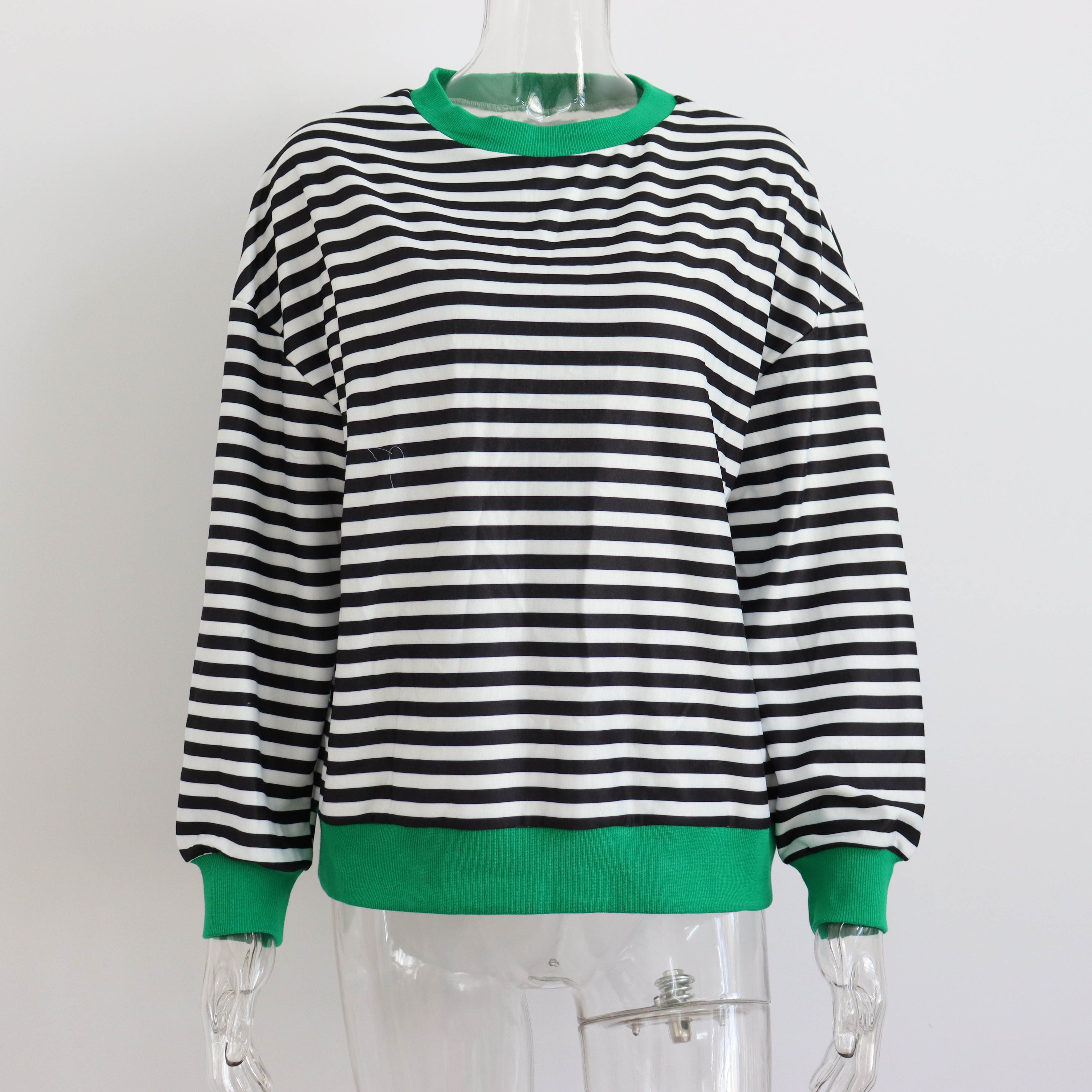 Simple Striped Long Sleeve T shirt