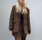 Professional Houndstooth Blazers Jacket