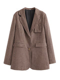 Professional Houndstooth Blazers Jacket