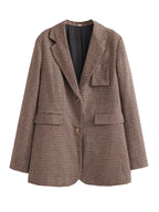 Professional Houndstooth Blazers Jacket