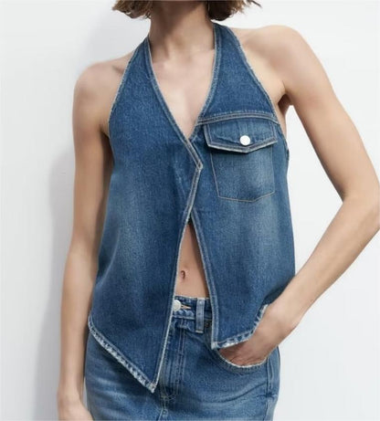 Denim Waistcoat Vest