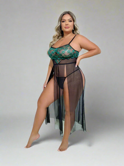 Curve Lace See Through Temptation Lingerie