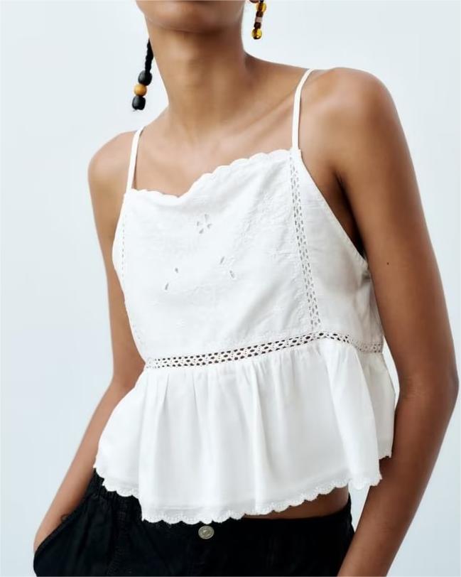 Embroidered Cami Top