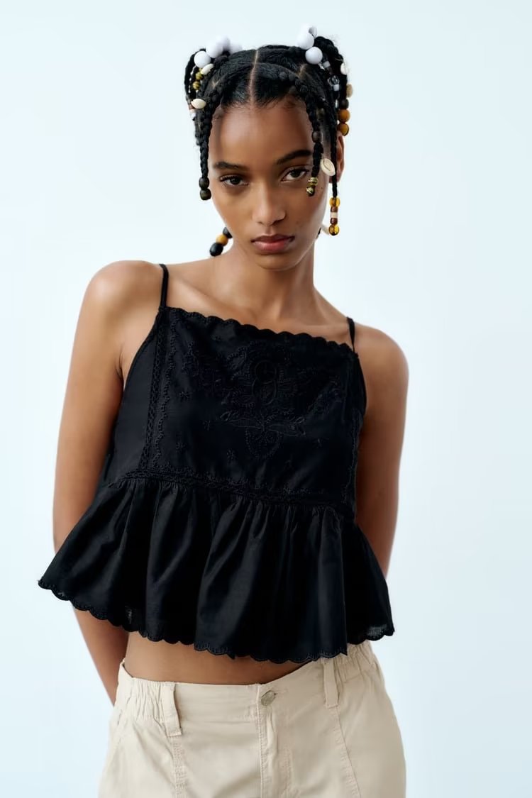 Embroidered Cami Top