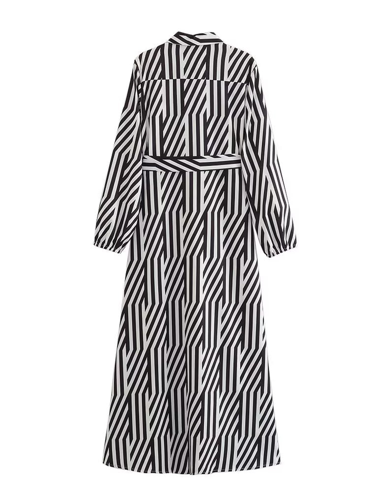 Simple Animal Pattern Wrap Dress