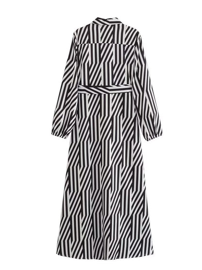 Simple Animal Pattern Wrap Dress