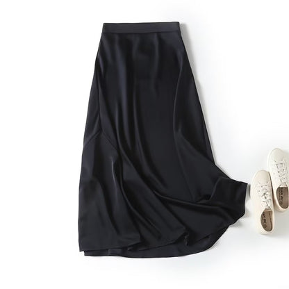 Satin Midi Skirt