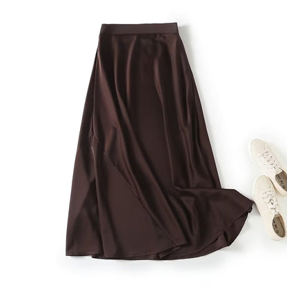 Satin Midi Skirt