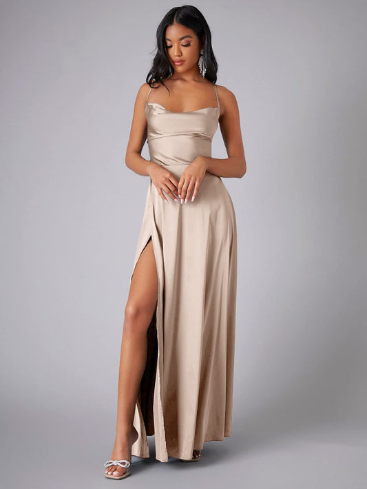 Sexy Slim Fit Backless Formal Dress