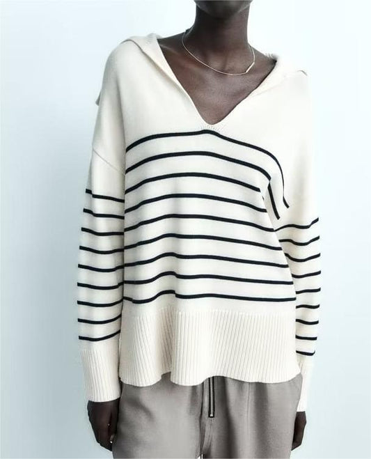 French Striped All Matching Sweater