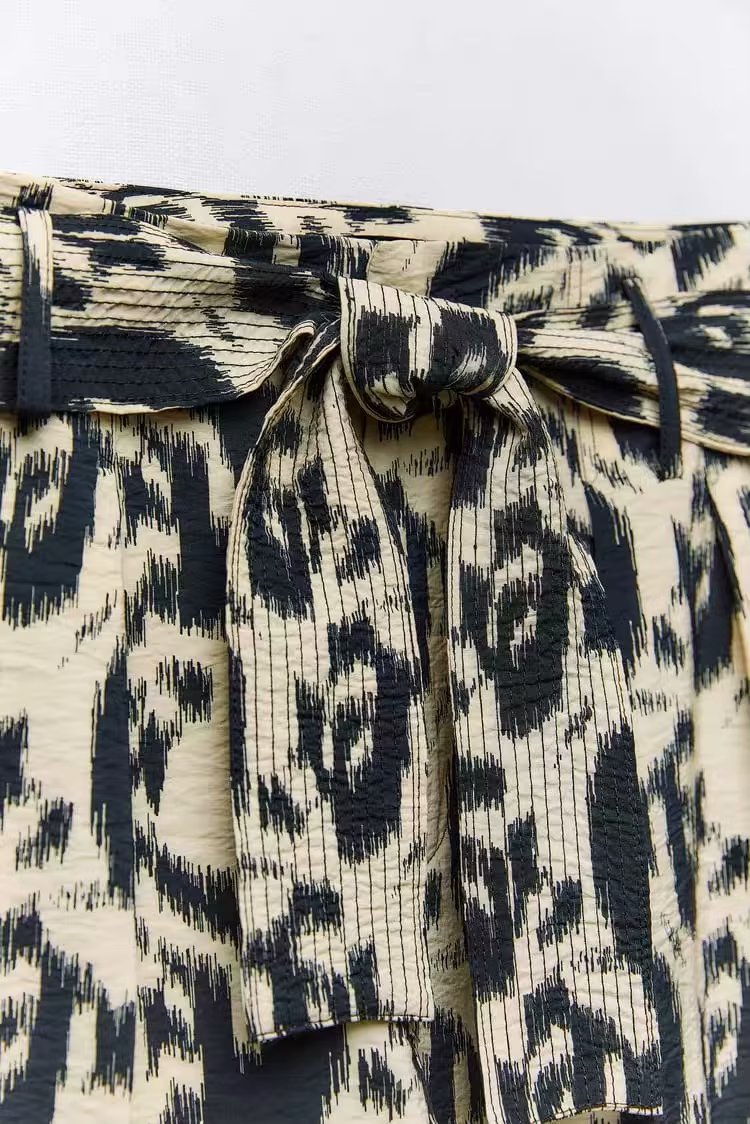 Animal Print Loose Casual Pants