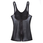 Adjustable Spaghetti Strap Zipper Latex Corset