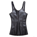 Adjustable Spaghetti Strap Zipper Latex Corset