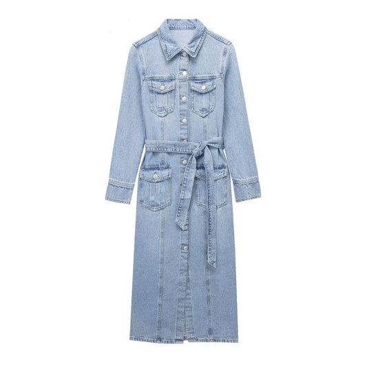 Tuyere Pocket Denim Dress