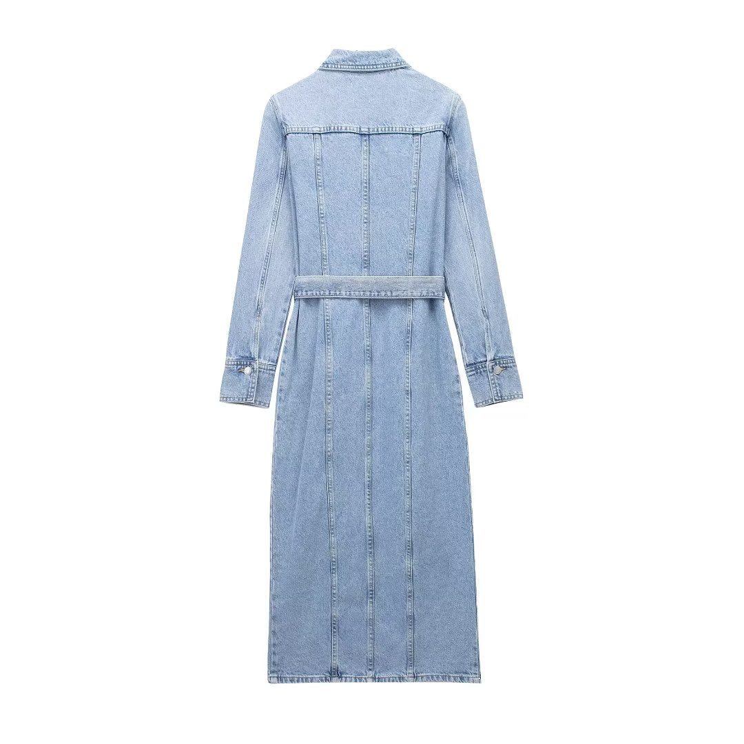 Tuyere Pocket Denim Dress