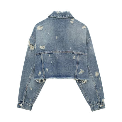 Long Sleeve Short Denim Jacket