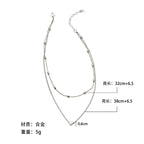 Simple Peach Heart Multi-layer Necklace