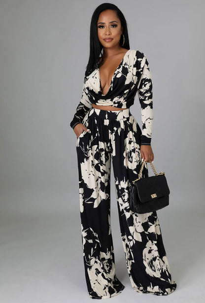 Casual Black & White printed Set