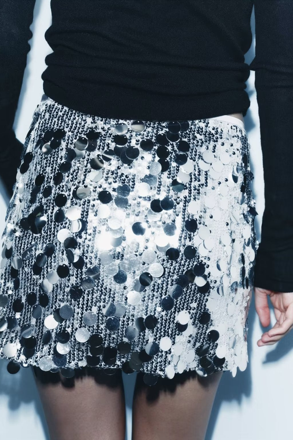 All-Match Slim Sequined Short Skirt