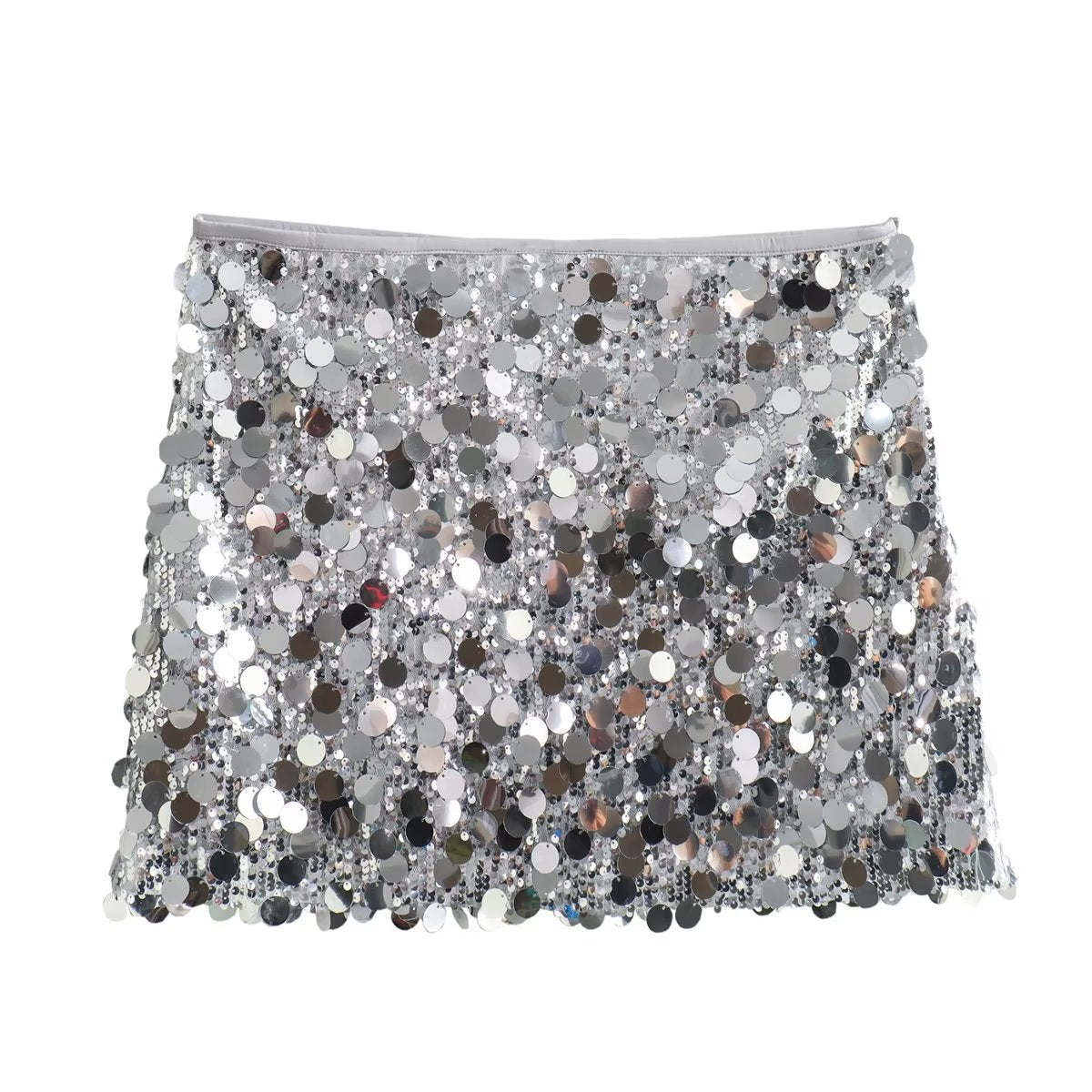 All-Match Slim Sequined Short Skirt